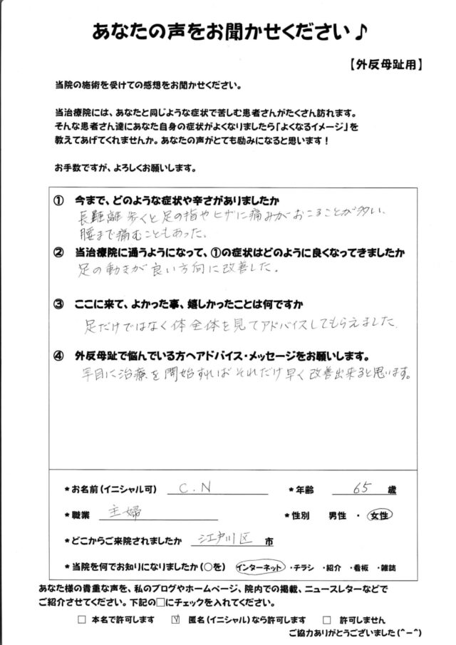 アンケート用紙